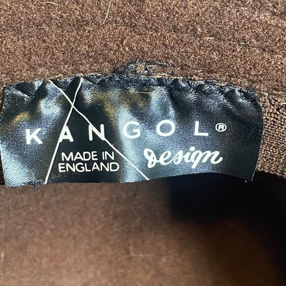 Vintage Kangol Design Brown Felt Cloche Hat Feather Accent Made in England - Picture 3 of 7